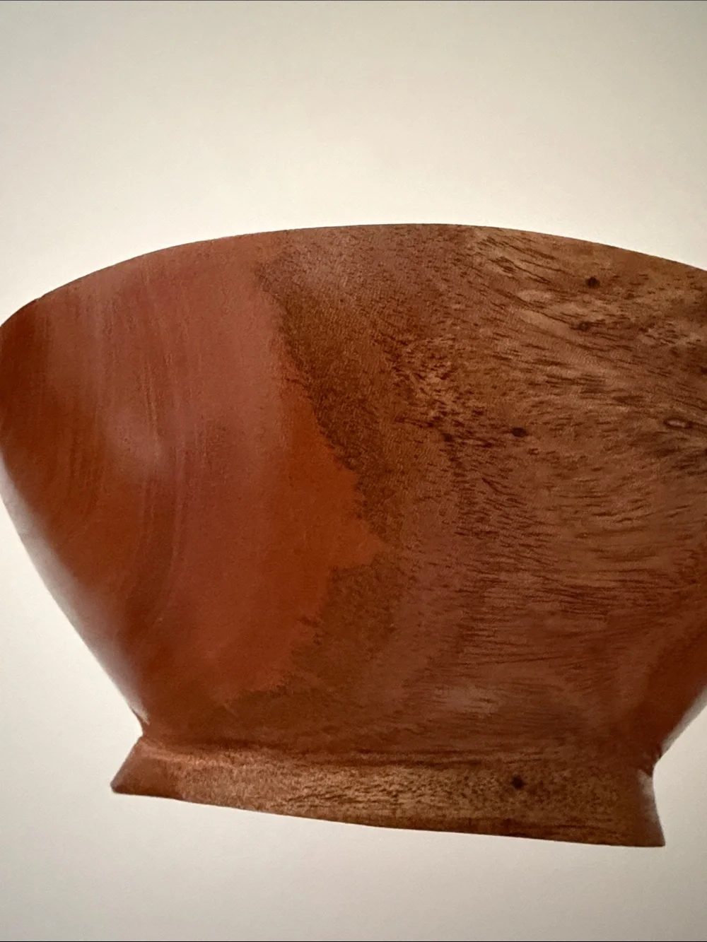 Artisan Signed Carved Rainforest Wood Decorative Bowl Belize Jaguar Mahogany